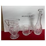 Waterford Crystal Pitcher, Mug, and Decanter