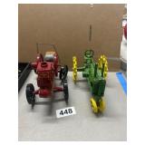 Two Die-Cast Model Tractors