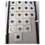 Lincoln Cents in Cardboard Holders