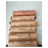 Six Rolls of Lincoln Pennies