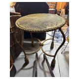 Metal Rope-Style Accent Table
