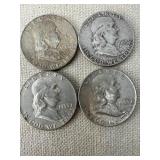1953 Franklin Half Dollar Coins Set