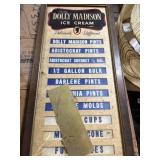 Framed Dolly Madison Ice Cream Sign