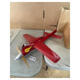 Red Model Airplane with Propeller