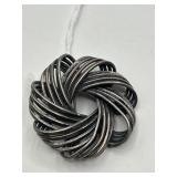 Sterling Silver Geometric Swirl Pin