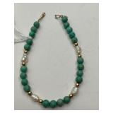14kt Turquoise and Pearl Bracelet