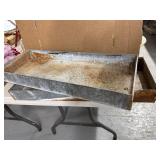 Two Metal Trays, 9x24 Inches