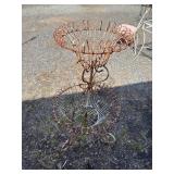 Rustic Two-Tier Metal Wire Plant Stand