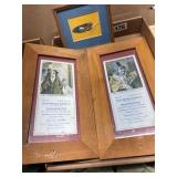 Advertisement Frames and Feather Art