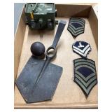 Military Items With Shovel