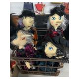 Four Decorative Fabric Dolls