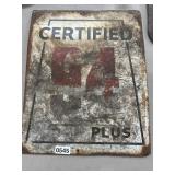 Certified G4 Plus Metal Sign, 13x17"