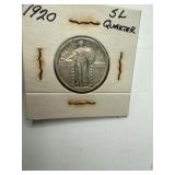 1920 Standing Liberty Quarter Coin