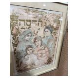 Signed Art Print Depicting Family Scene, 22x28