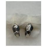 Sterling Warner Bros Tweety Hoop Earrings