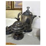 Silver-Plated Pitcher and Sugar Bowl Set