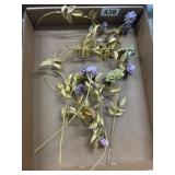 Gilt and Porcelain Floral Sprays