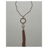 INC Fashion Tassel Necklace with Crystals