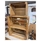 Three Wooden Crates, Largest 30-Inch