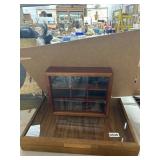 Wooden Display Cases with Glass Panels