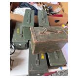 8 Metal Ammunition Boxes