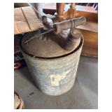 Metal Oil Can with Wooden Handle