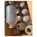 Vintage Glass Bottles with Lids