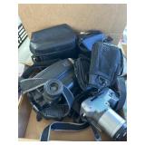 Box Lot of Cameras and Equipment