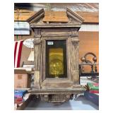 Ornate [Wooden] Hanging Lantern With Yellow Glass