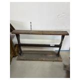 Wood and Metal Stand with Rustic Finish