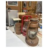 4-Piece Lot: Lanterns, Scale, Barrel