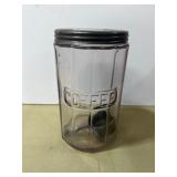 7-Inch Glass Coffee Jar with Metal Lid