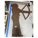 Rusty Metal Archer Silhouette