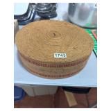 Large Roll of Brown Woven Fabric