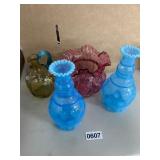 Four-Piece Lot of Decorative Glassware