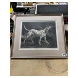 Framed Dog Print with Silver Frame