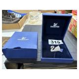 Swarovski Swan Brooch With Box