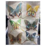 Six Decorative Butterfly Specimens