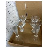 Six Martini Glasses