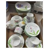 Limoges France Hand-Painted Plates and Cups