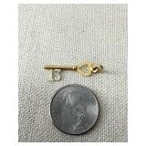 750 Gold Key Pendant With Number 13 Charm