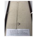 14K Necklace with Diamond and Topaz Pendants