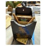 Wooden Box with Cherub Design and Contents