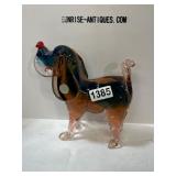 Murano Style Glass Dog Figurine