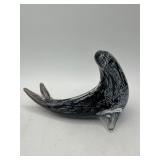 Kosta Boda Glass Seal Sculpture, 8"