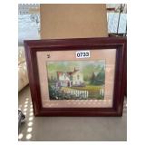 Framed Painting of a Country House