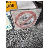 No Left Turn Metal Traffic Sign