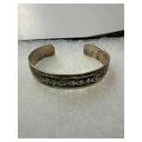 Sterling Silver Cuff with Turquoise Inlay