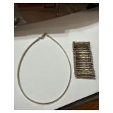 Sterling Silver Bracelet and Necklace Set