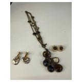 Jewelry Lot with Necklace and Earrings